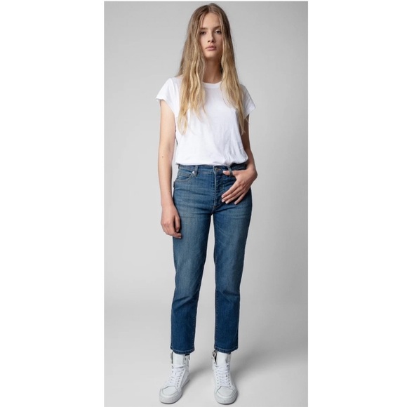 Zadig & Voltaire Mamma Eco Jeans in Light Blue. - Picture 1 of 9